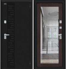 Дверь Браво Thermo Флэш Декор-2 Букле черное/Wenge Veralinga фото