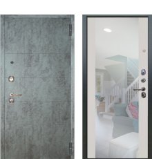 Дверь Аргус ЛЮКС 3К Агат-Темный-бетон  Антик серебро фото