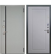Дверь Аргус ЛЮКС 3К Рина-Белый-софт Антик серебро фото