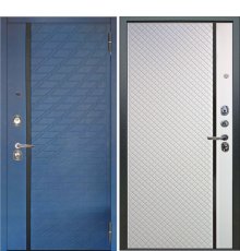 Дверь Аргус ЛЮКС 3К Тори-синий-софт  Антик серебро фото