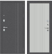 Дверь Браво Тайга-9 Вертикаль Антик Серебряный/Серый
