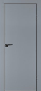 Межкомнатная дверь PROFILO PORTE П- 1 кромка АБС черная c 4-х ст. Серый матовый фото