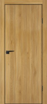 Межкомнатная дверь PROFILO PORTE П- 1 кромка АБС черная c 4-х ст. Дуб золотистый фото