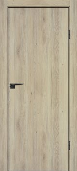 Межкомнатная дверь PROFILO PORTE П- 1 кромка АБС черная c 4-х ст. Дуб молочный фото