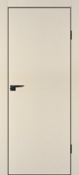 Межкомнатная дверь PROFILO PORTE П- 1 кромка АБС черная c 4-х ст. Бежевый матовый фото