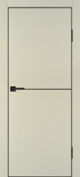 Межкомнатная дверь PROFILO PORTE П-19 кромка АБС черная c 4-х ст. Бежевый матовый фото