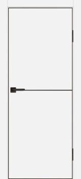 Межкомнатная дверь PROFILO PORTE П-19 кромка АБС черная c 4-х ст. Белый матовый фото