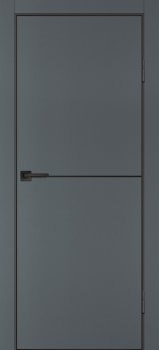 Межкомнатная дверь PROFILO PORTE П-19 кромка АБС черная c 4-х ст. Графит матовый фото