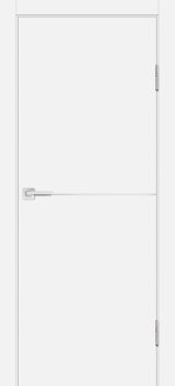 Межкомнатная дверь PROFILO PORTE П-19 ал. молдинг Хром Белый матовый фото