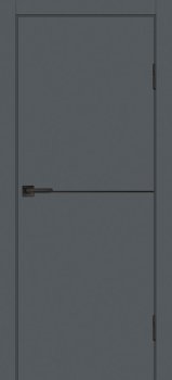 Межкомнатная дверь PROFILO PORTE П-19 ал. молдинг Черный Графит матовый фото