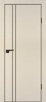 Межкомнатная дверь PROFILO PORTE П-20 кромка АБС черная c 4-х ст. Бежевый матовый фото