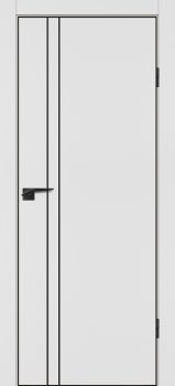 Межкомнатная дверь PROFILO PORTE П-20 кромка АБС черная c 4-х ст. Белый матовый фото
