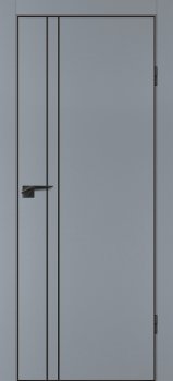 Межкомнатная дверь PROFILO PORTE П-20 кромка АБС черная c 4-х ст. Серый матовый фото