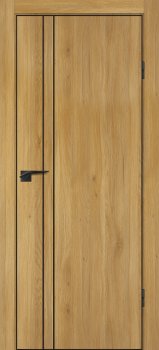 Межкомнатная дверь PROFILO PORTE П-20 кромка АБС черная c 4-х ст. Дуб золотистый фото