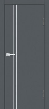 Межкомнатная дверь PROFILO PORTE П-20 ал. молдинг Хром Графит матовый фото