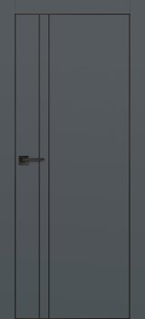 Межкомнатная дверь PROFILO PORTE П-20 ал. молдинг Черный Графит матовый фото