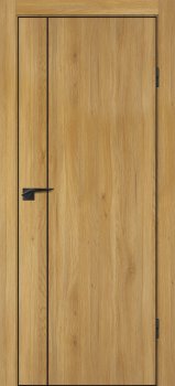 Межкомнатная дверь PROFILO PORTE П-21 кромка АБС черная c 4-х ст. Дуб золотистый фото