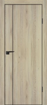 Межкомнатная дверь PROFILO PORTE П-21 кромка АБС черная c 4-х ст. Дуб молочный фото