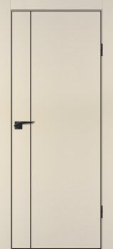 Межкомнатная дверь PROFILO PORTE П-21 кромка АБС черная c 4-х ст. Бежевый матовый фото