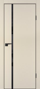 Межкомнатная дверь PROFILO PORTE П-22  кромка АБС черная c 4-х ст. Бежевый матовый фото
