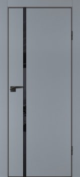 Межкомнатная дверь PROFILO PORTE П-22  кромка АБС черная c 4-х ст. Серый матовый фото