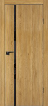 Межкомнатная дверь PROFILO PORTE П-22  кромка АБС черная c 4-х ст. Дуб золотистый фото