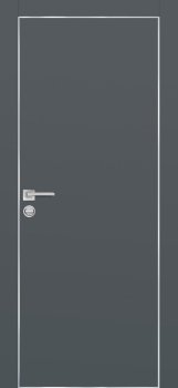 Межкомнатная дверь PROFILO PORTE ПХ- 1 AL кромка с 4-х ст. Графит матовый фото