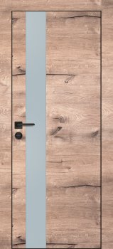 Межкомнатная дверь PROFILO PORTE ПХ-10 черная кромка с 4-х ст. Дуб пацифик фото