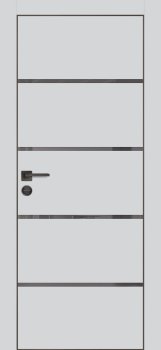 Межкомнатная дверь PROFILO PORTE ПХ-17 черная кромка с 4-х ст. Агат матовый фото