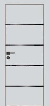 Межкомнатная дверь PROFILO PORTE ПХ-17 черная кромка с 4-х ст. Агат матовый фото