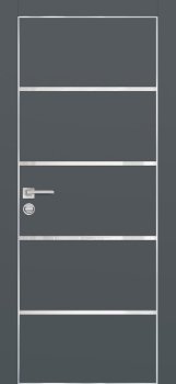 Межкомнатная дверь PROFILO PORTE ПХ-17  AL кромка с 4-х ст. Графит матовый фото