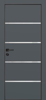 Межкомнатная дверь PROFILO PORTE ПХ-17 черная кромка с 4-х ст. Графит матовый фото