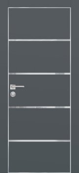 Межкомнатная дверь PROFILO PORTE ПХ-17  AL кромка с 4-х ст. Графит матовый фото