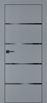 Межкомнатная дверь PROFILO PORTE ПХ-17 черная кромка с 4-х ст. Серый матовый фото