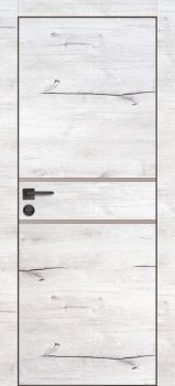 Межкомнатная дверь PROFILO PORTE ПХ-18 черная кромка с 4-х ст. Дуб арктик фото