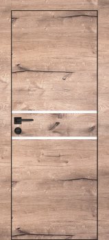Межкомнатная дверь PROFILO PORTE ПХ-18 черная кромка с 4-х ст. Дуб пацифик фото