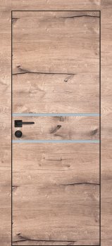Межкомнатная дверь PROFILO PORTE ПХ-18 черная кромка с 4-х ст. Дуб пацифик фото