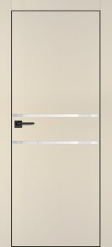 Межкомнатная дверь PROFILO PORTE ПХ-18 черная кромка с 4-х ст. Бежевый матовый фото
