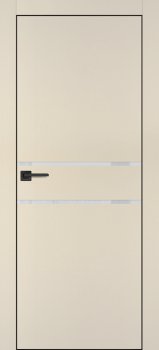 Межкомнатная дверь PROFILO PORTE ПХ-18 черная кромка с 4-х ст. Бежевый матовый фото