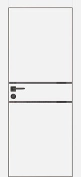 Межкомнатная дверь PROFILO PORTE ПХ-18 черная кромка с 4-х ст. Белый матовый фото