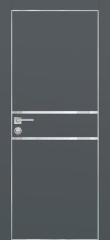 Межкомнатная дверь PROFILO PORTE ПХ-18 AL кромка с 4-х ст. Графит матовый фото