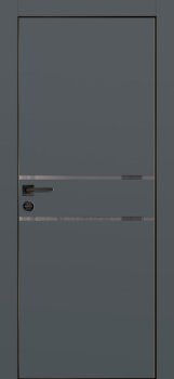 Межкомнатная дверь PROFILO PORTE ПХ-18 черная кромка с 4-х ст. Графит матовый фото