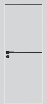 Межкомнатная дверь PROFILO PORTE ПХ-19 черная кромка с 4-х ст. Агат матовый фото