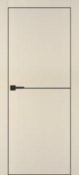 Межкомнатная дверь PROFILO PORTE ПХ-19 черная кромка с 4-х ст. Бежевый матовый фото