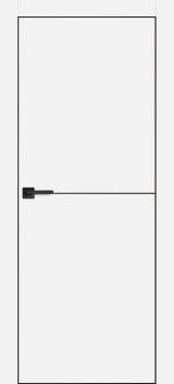 Межкомнатная дверь PROFILO PORTE ПХ-19 черная кромка с 4-х ст. Белый матовый фото