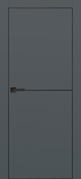 Межкомнатная дверь PROFILO PORTE ПХ-19 черная кромка с 4-х ст. Графит матовый фото