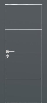 Межкомнатная дверь PROFILO PORTE ПХ- 2  AL кромка с 4-х ст. Графит матовый фото