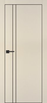 Межкомнатная дверь PROFILO PORTE ПХ-20  черная кромка с 4-х ст. Бежевый матовый фото