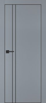 Межкомнатная дверь PROFILO PORTE ПХ-20  черная кромка с 4-х ст. Серый матовый фото