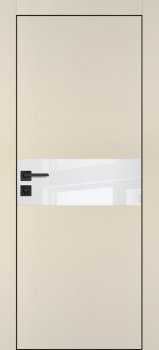 Межкомнатная дверь PROFILO PORTE ПХ- 3 черная кромка с 4-х ст. Бежевый матовый фото